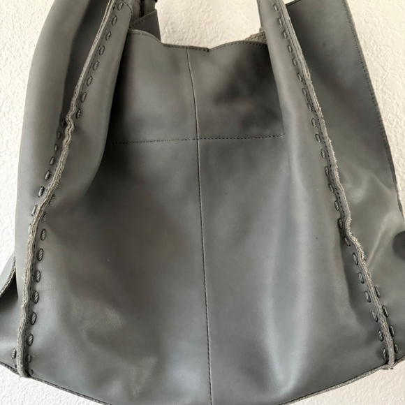 The Sak Gray Shoulder Bag with Brown Handles - Picture 8 of 16